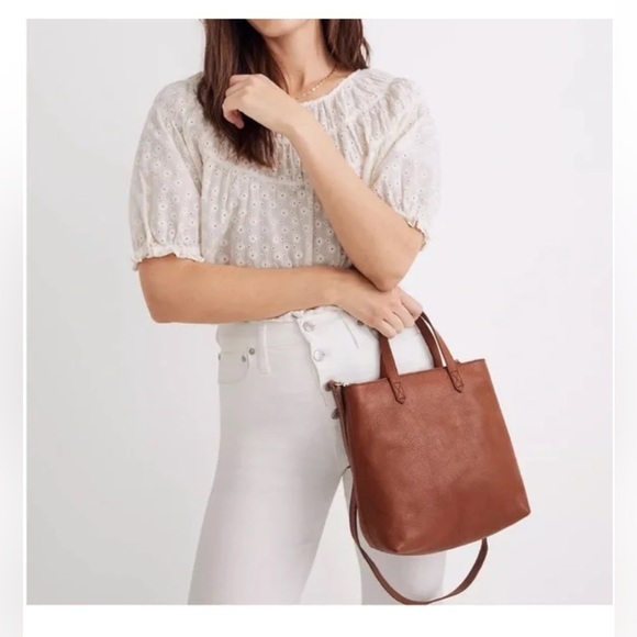 Madewell Leather Zip Top Transport Crossbody Tote – Brown - Picture 1 of 13